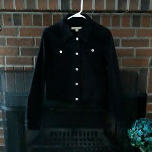 Forever 21  Juniors Denim Black Jacket Size L